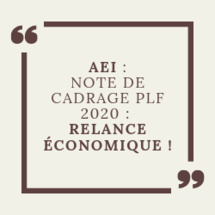 Note de cadrage PLF 2020 : Relance économique !