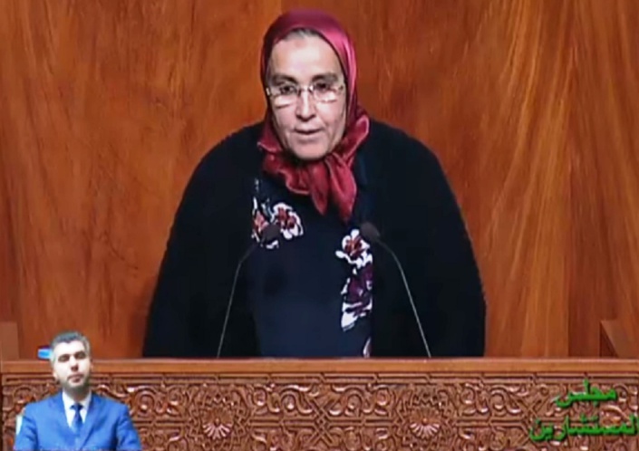 الأخت خديجة الزومي عضو الفريق الاستقلالي تناقش مشروع القانون المالي 2018