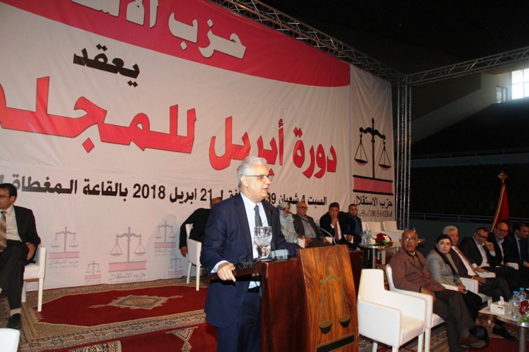 العرض السياسي للأمين العام لحزب الاستقلال خلال أشغال المجلس الوطني في دورة أبريل