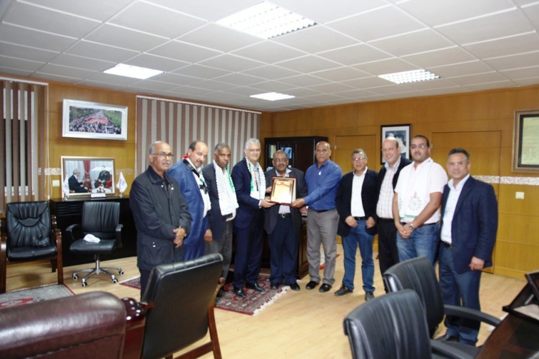 الأخ الأمين العام لحرب الاستقلال يستقبل وفدا من إدارة نادي هلال أريحا الفلسطيني