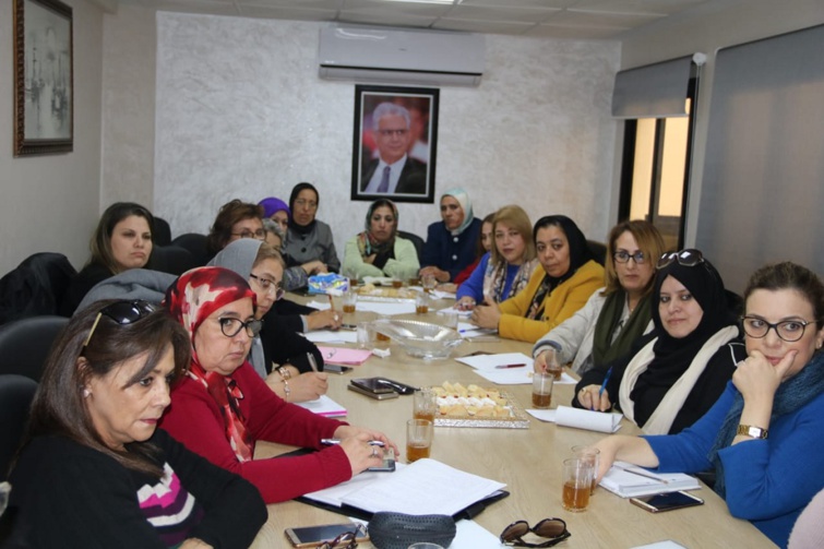 في الاجتماع الشهري للمكتب التنفيذي لمنظمة المرأة الاستقلالية