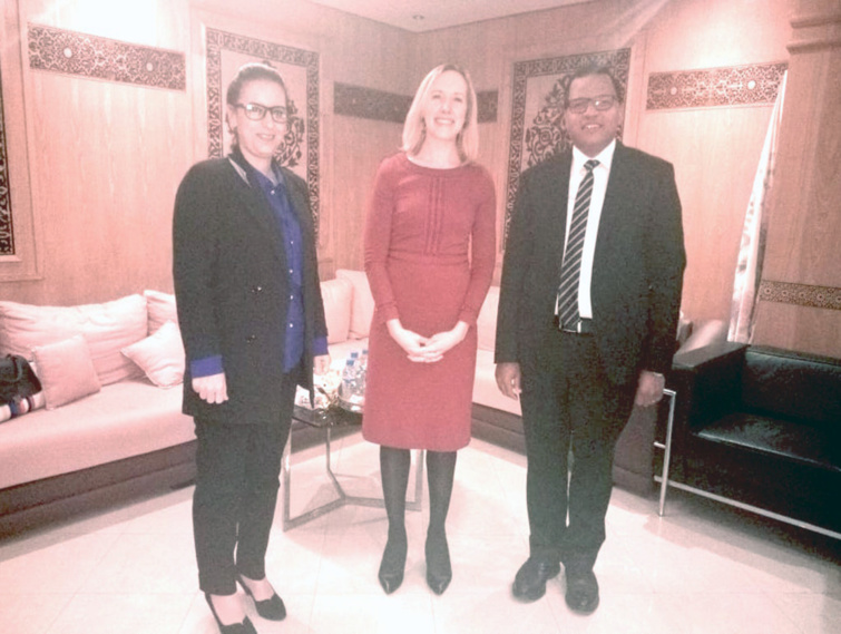 الأخ عمر عباسي يستقبل كريستين ميراي عضو القسم السياسي بالسفارة الأمريكية بالرباط الأخ عمر عباسي يستقبل كريستين ميراي عضو القسم السياسي بالسفارة الأمريكية بالرباط