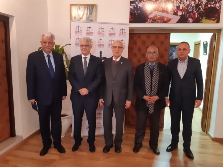 الأخ الأمين العام لحزب الاستقلال يستقبل السيد نبيل شعث مستشار الرئيس الفلسطيني للشؤون الخارجية والعلاقات الدولية
