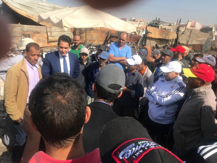 الأخ مولاي أحمد أفيلال يتدراس مع والي جهة سوس ماسة أوضاع الباعة المتضررين من حريق سوق مولاي يوسف بأكادير الذين يعانون عطالة قاتلة