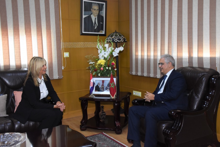 الأخ نزار بركة يستقبل السيدة ياسنا ميليتا سفيرة جمهورية كرواتيا المعتمدة بالمغرب