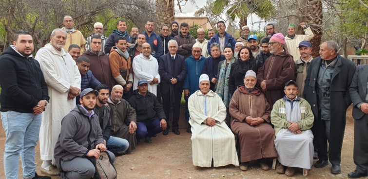 الأخ نزار بركة الأمين العام لحزب الاستقلال يزور بيت الأخ محمد اكنسوس بأوريكة لتقديم واجب العزاء في وفاة والدته