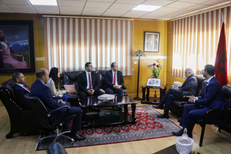 الأخ نزار بركة يستقبل السيد برونو كازوهيرو رئيس الاتحاد الدولي للشباب الديمقراطي