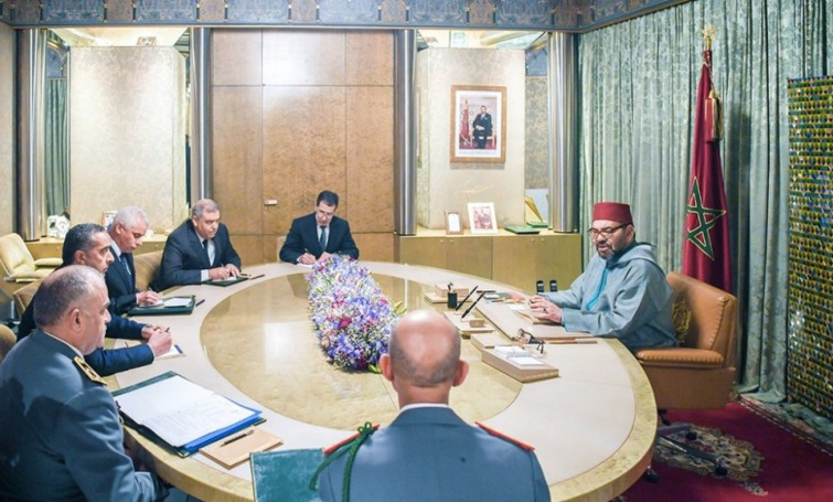 جلالة الملك محمد السادس يترأس جلسة عمل خصصت لتتبع تدبير انتشار وباء فيروس كورونا ببلادنا ومواصلة اتخاذ مزيد من الإجراءات لمواجهة أي تطور جلالة الملك محمد السادس يترأس جلسة عمل خصصت لتتبع تدبير انتشار وباء فيروس كورونا ببلادنا ومواصلة اتخاذ مزيد من الإجراءات لمواجهة أي تطور