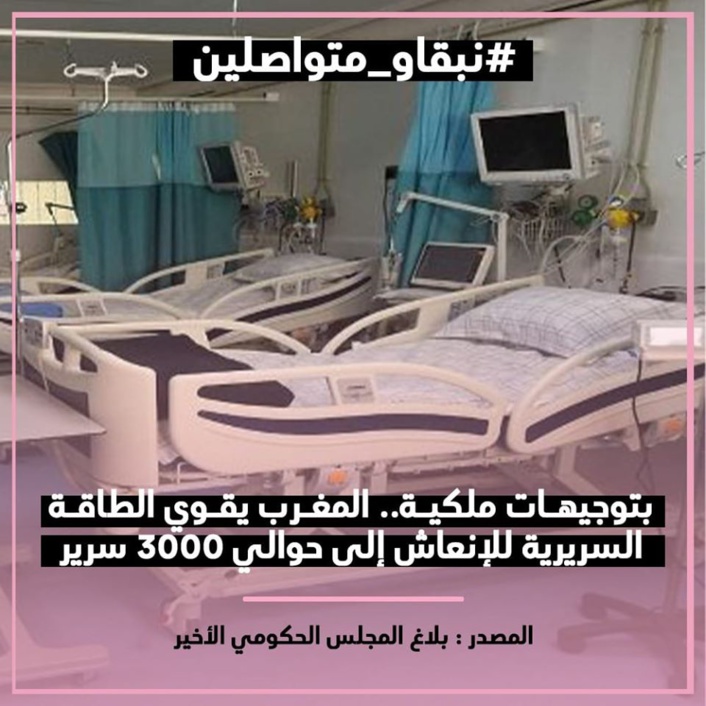 بتوجيهات ملكية.. المغرب يقوي الطاقة السريرية للإنعاش إلى حوالي 3000 سرير
