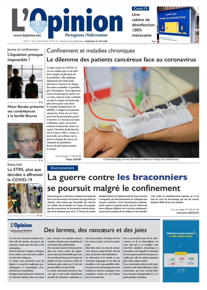 L'Opinion du 17, 18, 19 Avril 2020