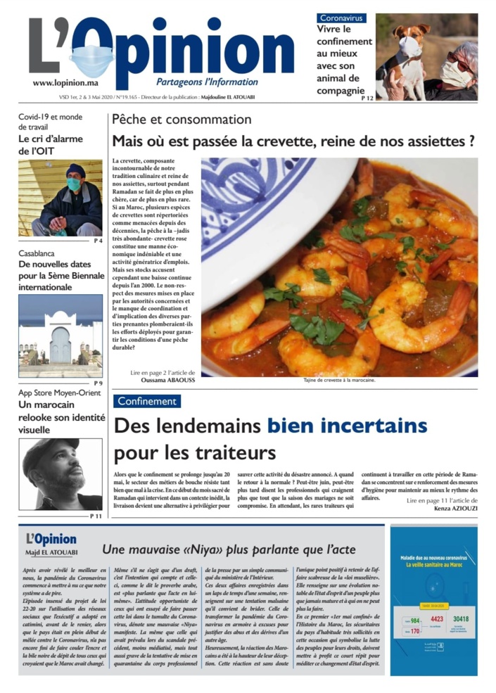 L'Opinion du 1, 2 & 3 Mai 2020