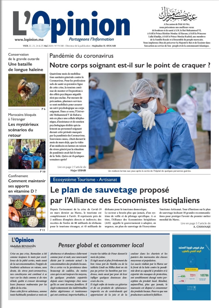 L'Opinion du 22, 23 & 24 Mai 2020