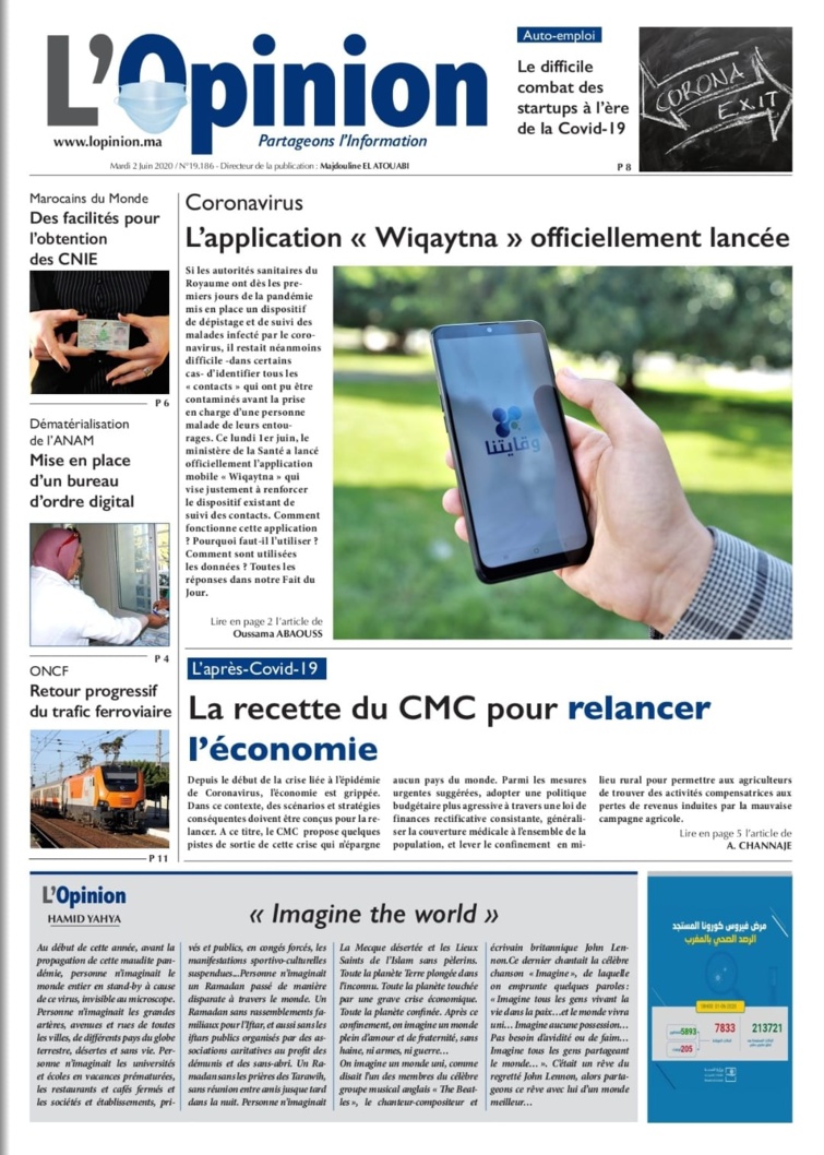 L'Opinion du Lundi 2 Juin 2020