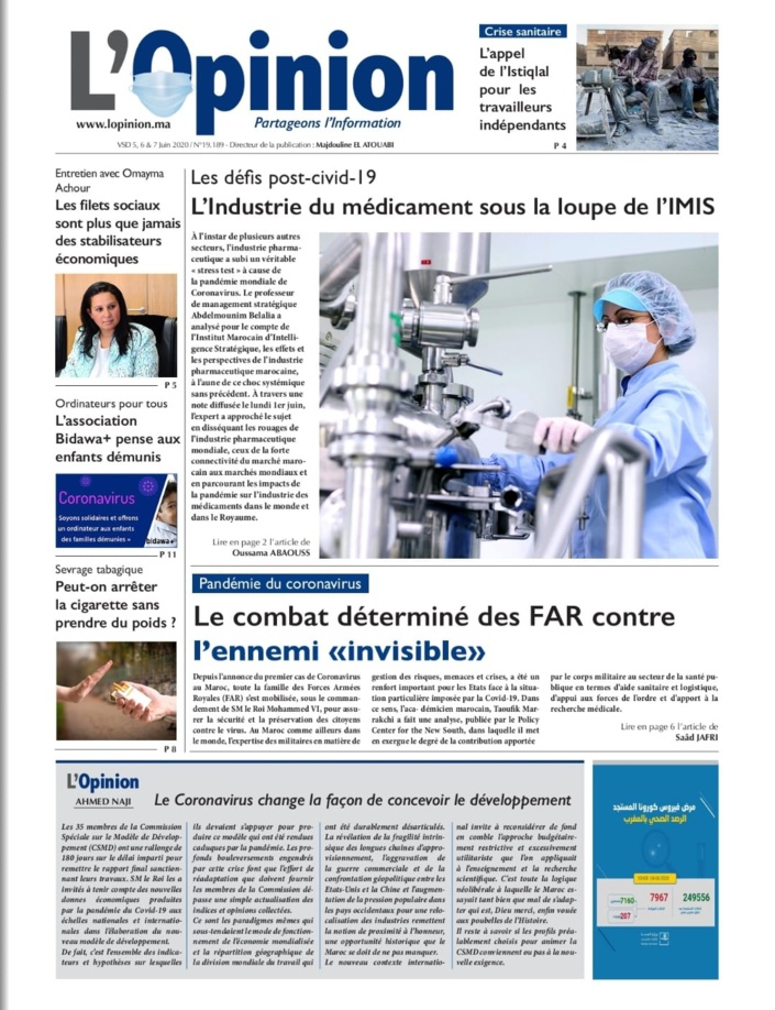 L'Opinion du 5, 6 & 7 Juin 2020