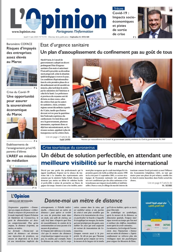 L'Opinion du Jeudi 11 Juin 2020