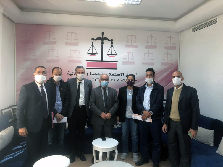 الاخ نورالدين مضيان يستقل اعضاء عن الاتحاد الوطني للدكاترة المعطلين