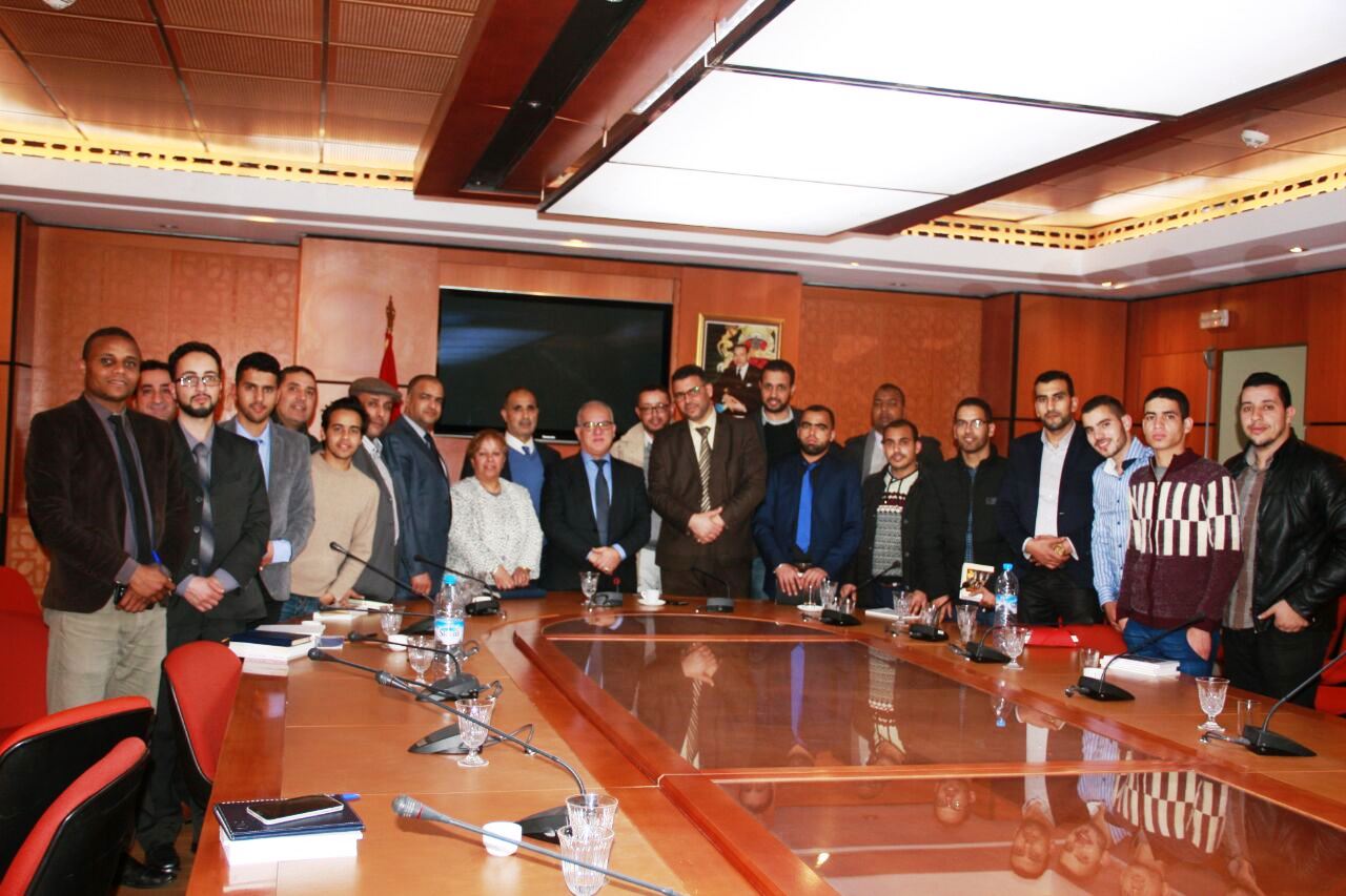 الأخ نورالدين مضيان يستقبل مجموعة من طلبة الماستر تخصص القانون الدستوري وعلم السياسة