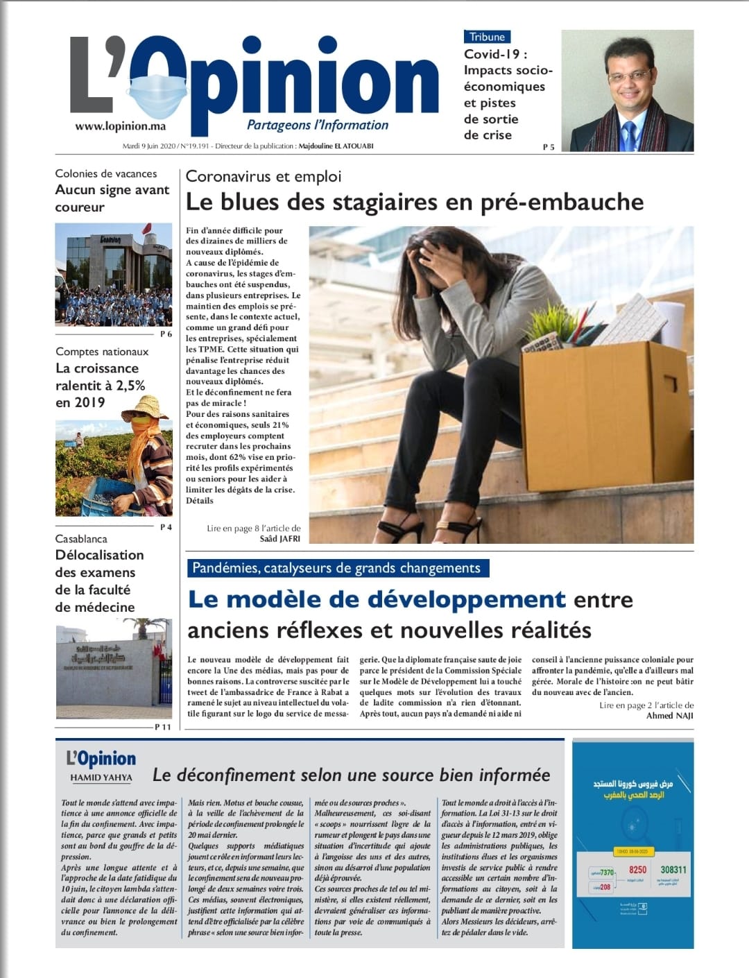L'Opinion du Mardi 09 Juin 2020