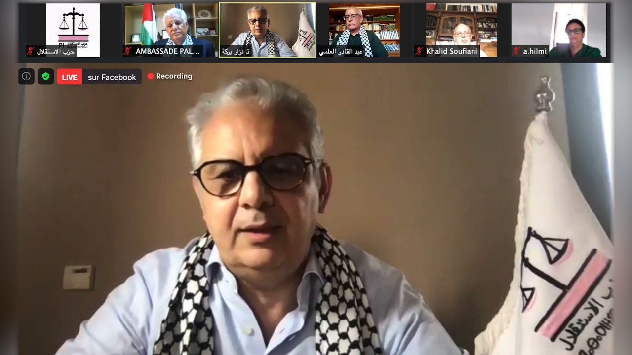 نزار بركة بشأن مخطط الضم الصهيوني ما بني على باطل فهو باطل ويؤكد أن سلوك الاستقواء محفوف بالمخاطر ومحكوم عليه بالفشل