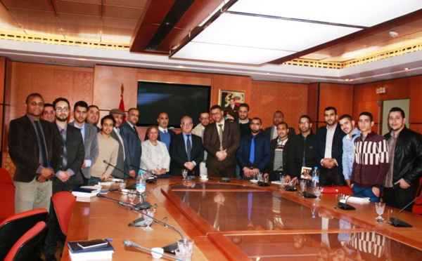 الأخ نورالدين مضيان يستقبل مجموعة من طلبة الماستر تخصص القانون الدستوري وعلم السياسة