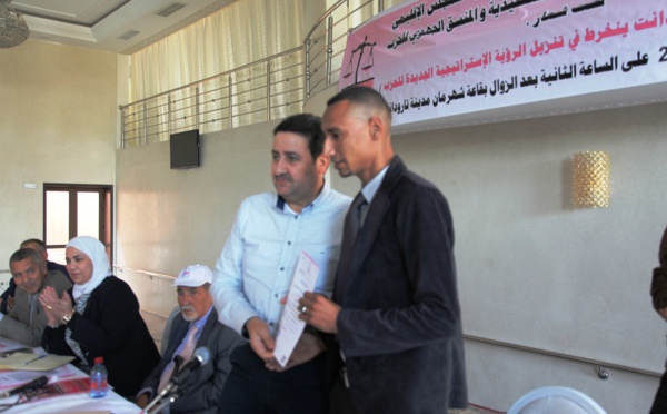 الأخ عبدالصمد قيوح يشرف على تنصيب الأخ العربي الصافي مفتشا لحزب الاستقلال بتارودانت الشمالية