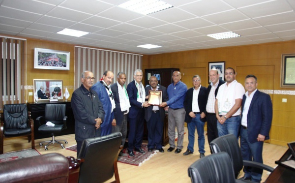 الأخ الأمين العام لحرب الاستقلال يستقبل وفدا من إدارة نادي هلال أريحا الفلسطيني