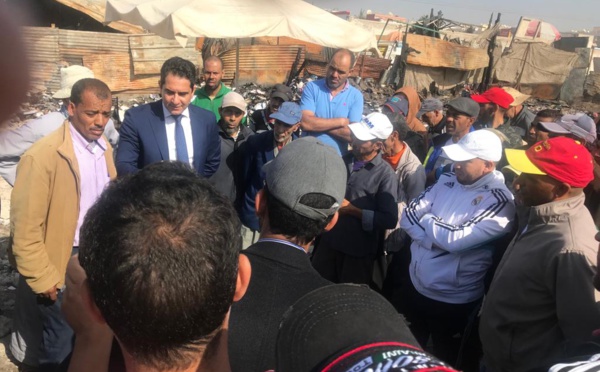 الأخ مولاي أحمد أفيلال يتدراس مع والي جهة سوس ماسة أوضاع الباعة المتضررين من حريق سوق مولاي يوسف بأكادير الذين يعانون عطالة قاتلة