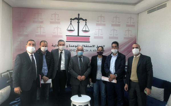 الاخ نورالدين مضيان يستقل اعضاء عن الاتحاد الوطني للدكاترة المعطلين