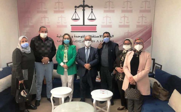 الأخ نورالدين مضيان يستقبل اعضاء عن التنسيقية الوطنية للممرضات والممرضين  المجازين من الدولة