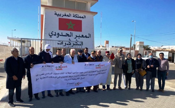 رئيس الجمعية المغربية للمصدرين حسن السنتيسي الادريسي في زيارة الى معبر الكركرات: