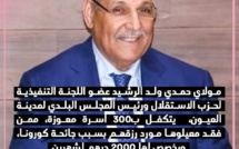 مولاي حمدي ولد الرشيد يتكفل ب300 أسرة معوزة وفي وضعية هشة ويخصص لهم 2000 درهم لشهرين