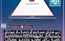 لي محتاج مساعدة أو خدمة بلا ميحتاج يخرج من الدار.. تطبيق AjiDaba منصة تضامنية رقمية باش نعاونو ونخدمو بعضياتنا فهاذ المحنة