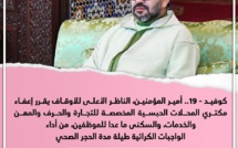 كوفيد -19.. أمير المؤمنين، الناظر الأعلى للأوقاف يقرر إعفاء مكتري المحلات الحبسية المخصصة للتجارة والحرف والمهن والخدمات، والسكنى ما عدا للموظفين، من أداء الواجبات الكرائية طيلة مدة الحجر الصحي